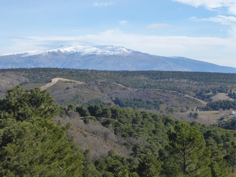 Desde la granja escuela se puede divisar el pico  Lopera (1.409 m), uno de los parajes más bellos de la sierra Desde la granja escuela se puede divisar el pico  Lopera (1.409 m), uno de los parajes más bellos de la sierra